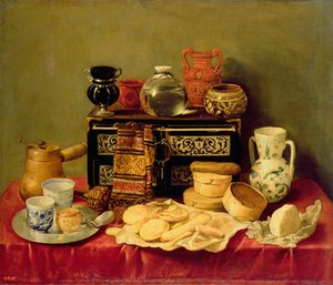 Natura morta con un cassettone in ebano, 1652